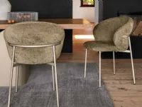 Fabric chair with metal legs Oleandro by Calligaris