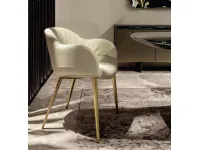 Padded leather chair Olympia by Tonin Casa.