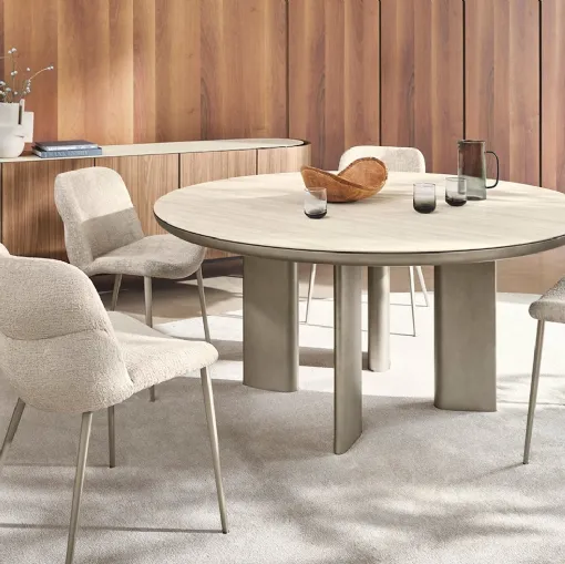 Wave chair in padded fabric by Calligaris.