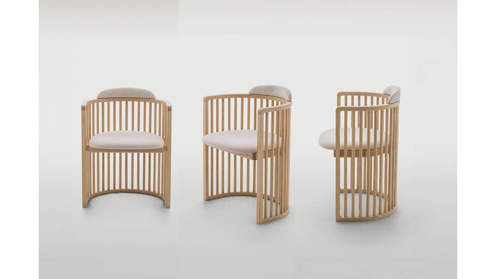 Palù chair by Pianca with wooden frame and upholstered seat