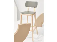 Porta Venezia Stool in polypropylene with structure in solid Natural Beech wood by Infiniti.