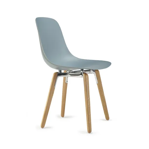 Pure loop Mono Wooden Legs chair with polypropylene seat and solid Natural Beech legs.