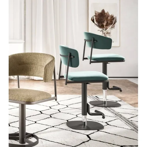 Adam and Alida fabric stools by Ozzio