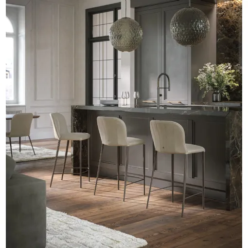 Leather bustier stool by Tonin Casa.