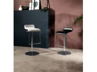 Milano leather stool by Tonin Casa