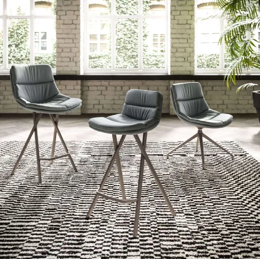 Padded stool Milo by Ozzio.