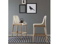 Leather stool Mivida by Tonin Casa