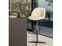 Olympia leather stool by Tonin Casa
