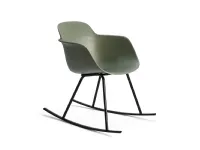 Sicla Rocking rocking chair with polypropylene shell and steel base by Infiniti.
