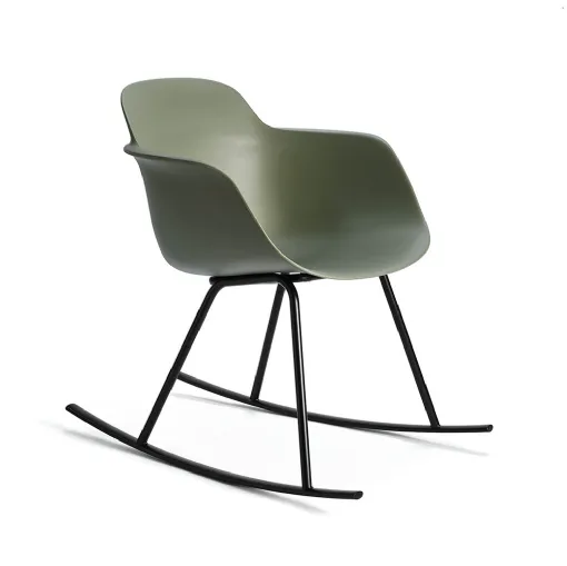 Sicla Rocking rocking chair with polypropylene shell and steel base by Infiniti.