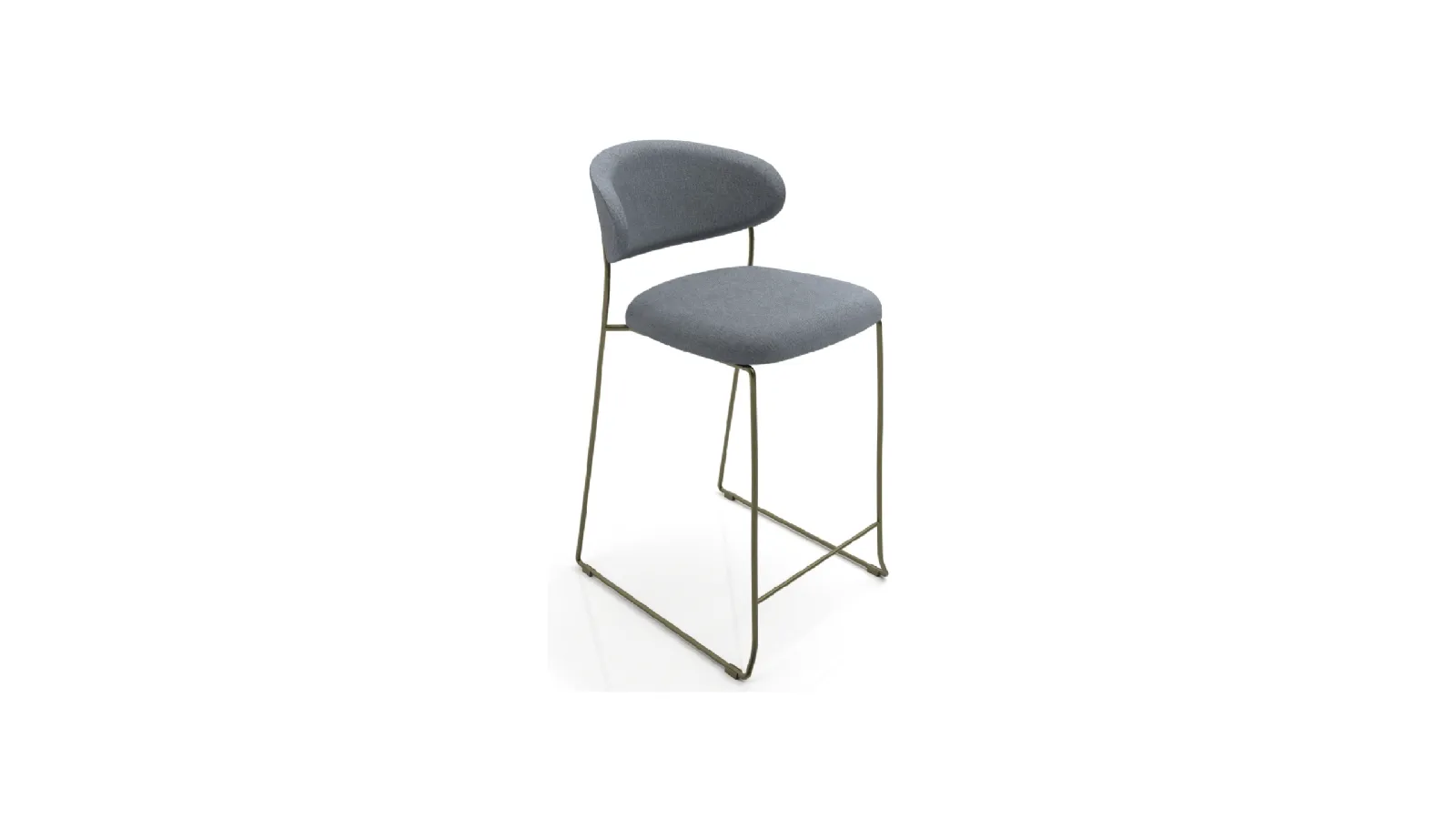 Upholstered fabric stool Sled/C by Zamagna