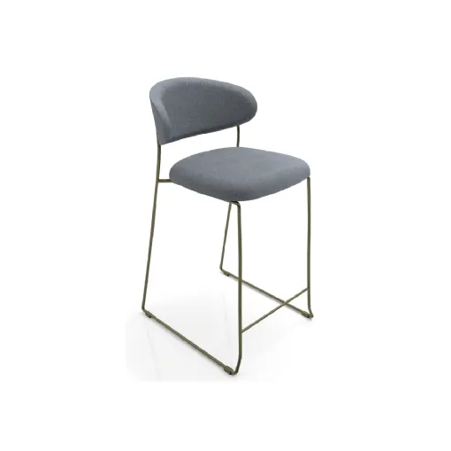 Upholstered fabric stool Sled/C by Zamagna