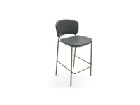 Sunrise/C leather stool by Zamagna