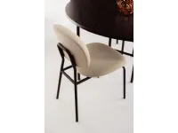Round Fat chair in upholstered fabric with steel structure with or without armrests by Infiniti.