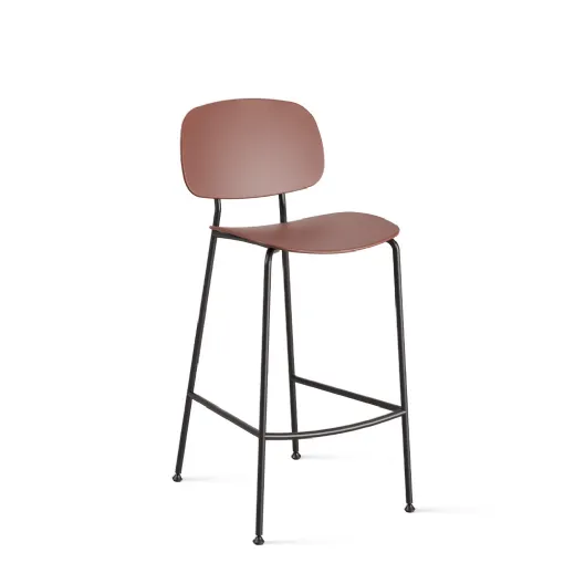 Round Pop Kitchen Stool in polypropylene with steel frame by Infiniti.