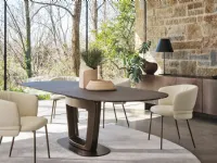 Vanilla leather chair by Calligaris