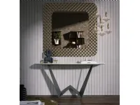 Mobile entrance console Reverse with porcelain stoneware top by Tonin Casa.