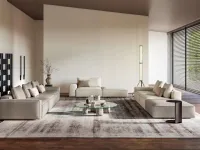 Linear fabric sofa Adam by Le Comfort