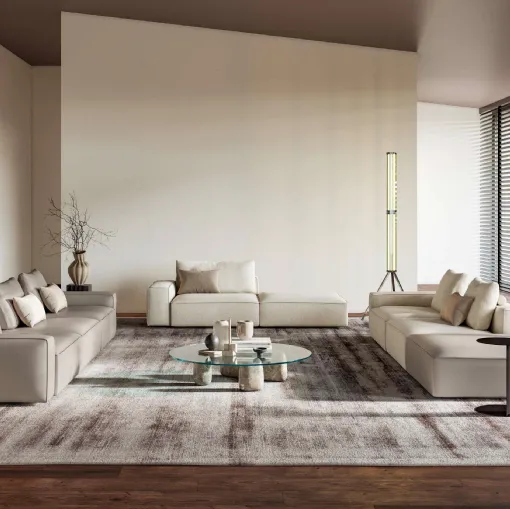 Linear fabric sofa Adam by Le Comfort