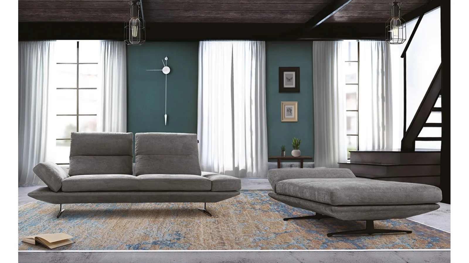 Chamonix linear sofa by Nicoletti Home