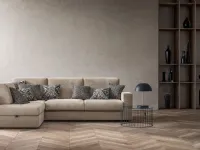 Sofa bed with chaise longue Cliff by Samoa