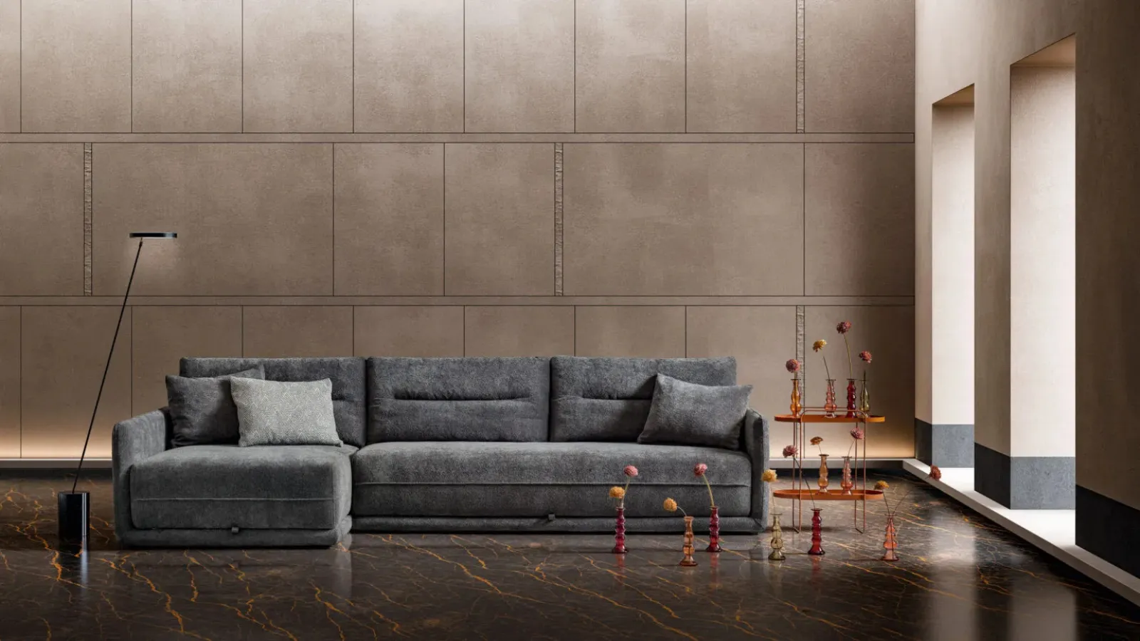 Convertible sofa bed Clock by Samoa