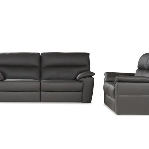 Relax living room Detroit in leather by Nicoletti Home