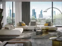 Modular sofa with peninsula Domus by Tonin Casa
