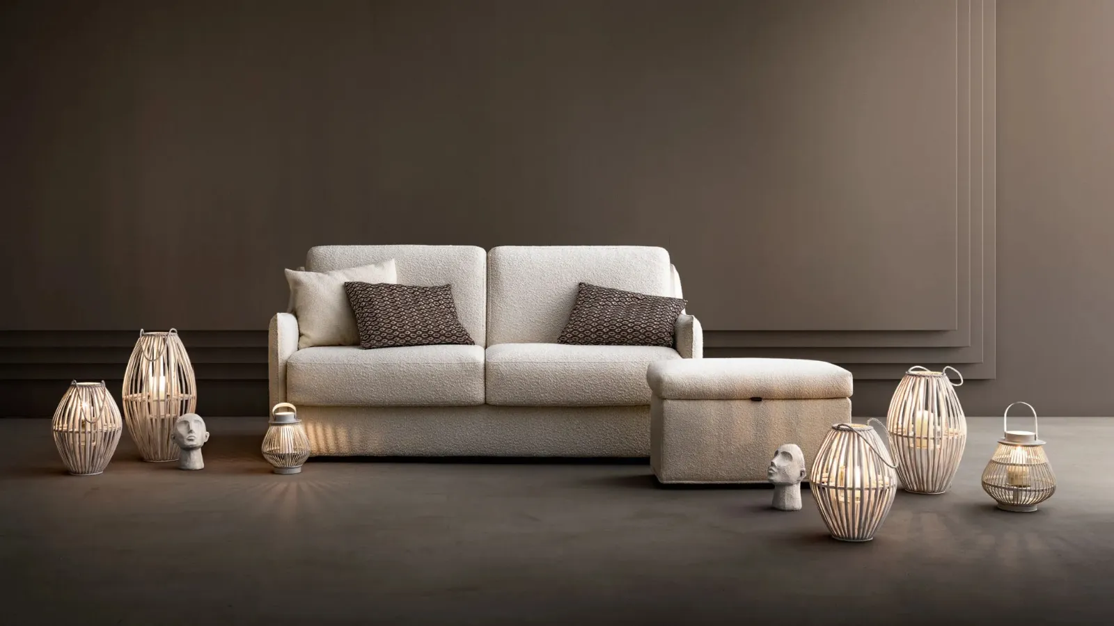 Linear sofa bed Domus by Samoa