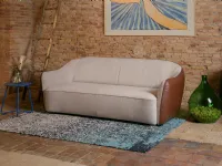 Eris linear sofa in fabric and leather by Nicoletti Home