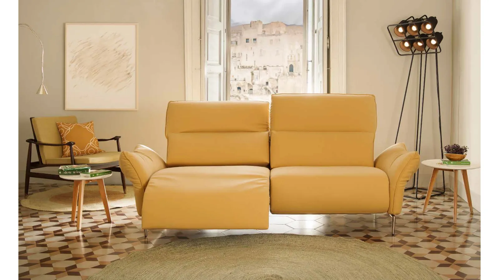 Nicoletti Home's Funk leather linear sofa