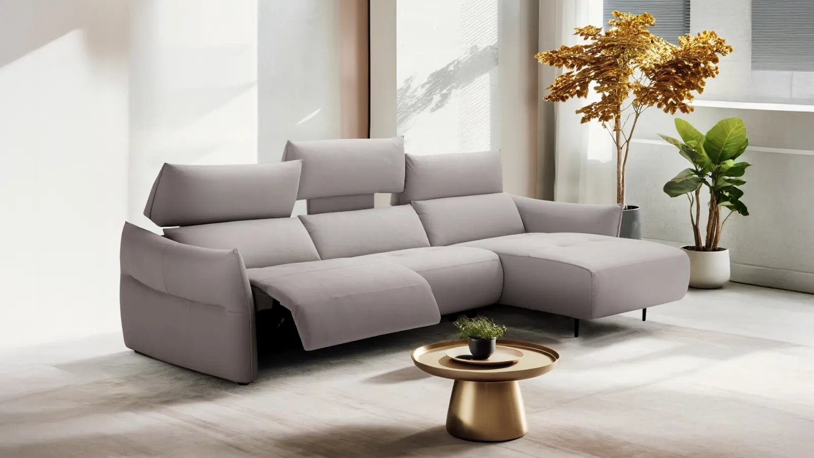 Relax sofa with Losanna peninsula by Franco Ferri.