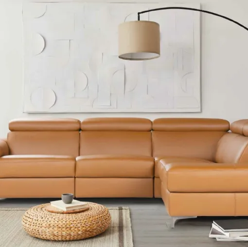 Louise corner relax sofa in leather by Nicoletti Home