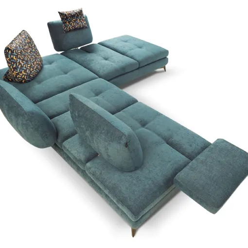 Luna fabric sectional sofa by Nicoletti Home