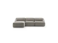 Fabric sofa with chaise Mellville by Ditre Italia.