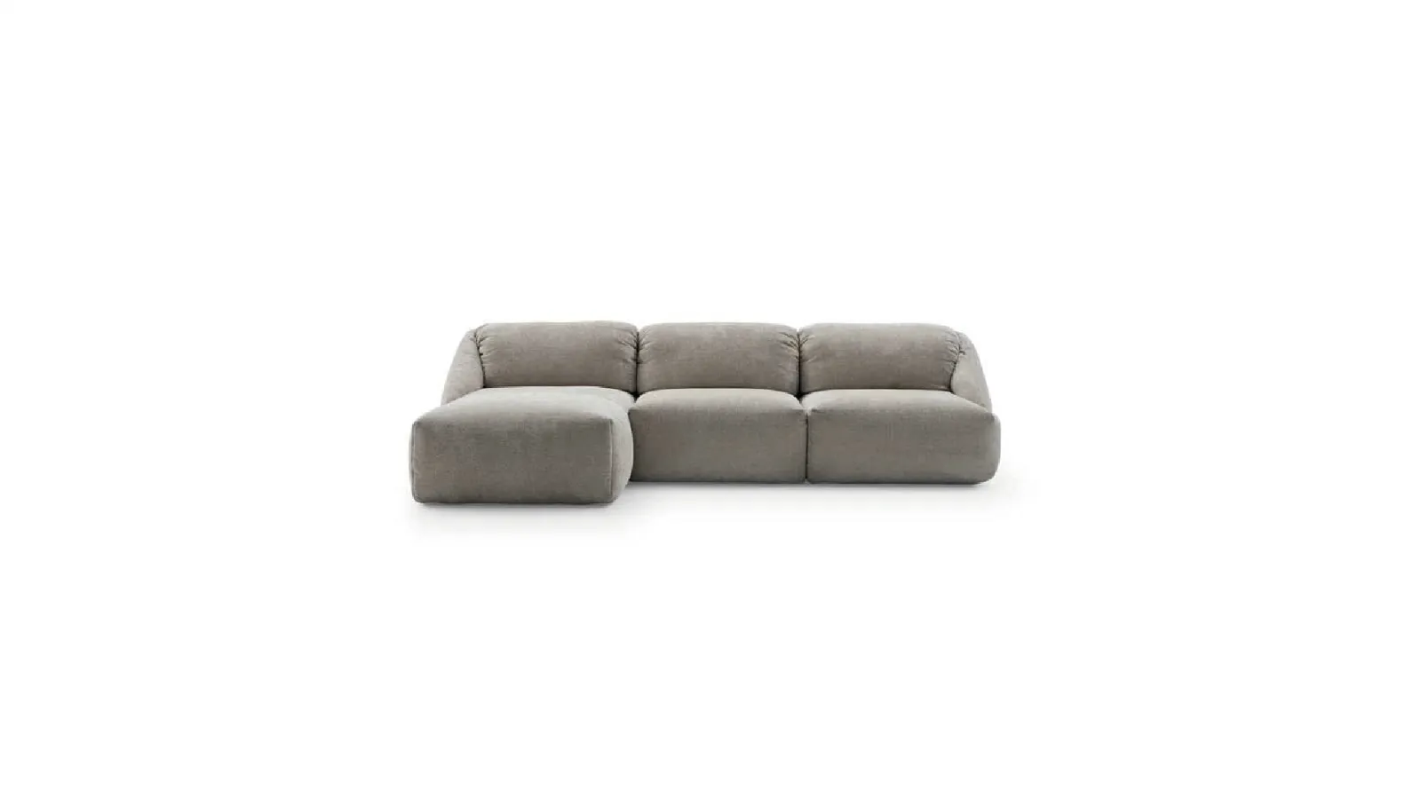 Fabric sofa with chaise Mellville by Ditre Italia.