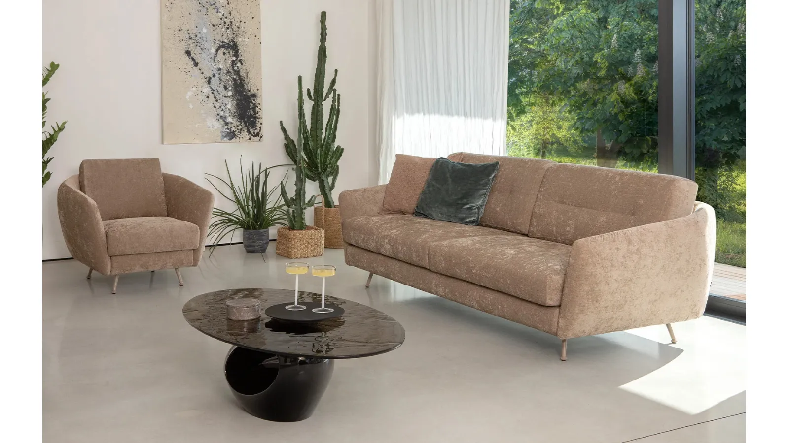 Tonin Casa's Milo fabric living room