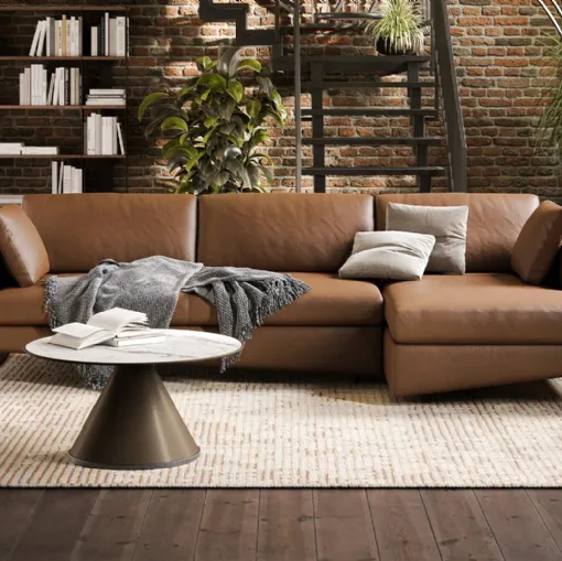 Sofa with peninsula Montecarlo by Tonin Casa