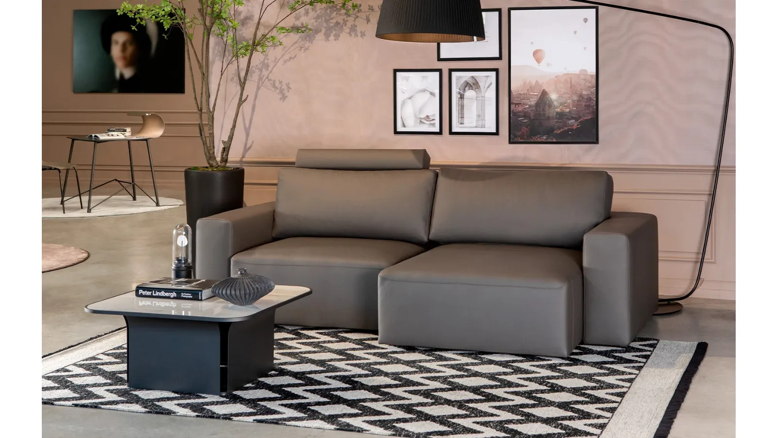 Linear sofa with pull-out seats Moove by Tonin Casa