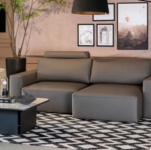 Linear sofa with pull-out seats Moove by Tonin Casa