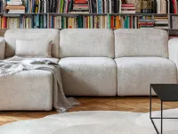 Sofa with peninsula Pandora by Calligaris