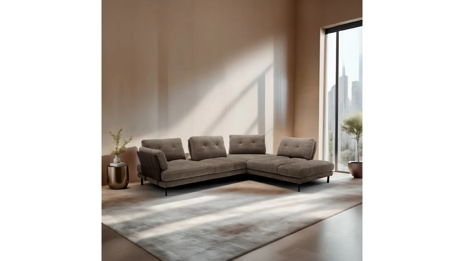 Corner sofa Pucci by Franco Ferri