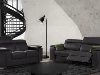 Relax living room in leather, Seattle model by Nicoletti Home