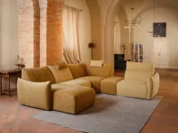 Fabric sofa with a Sun peninsula by Nicoletti Home
