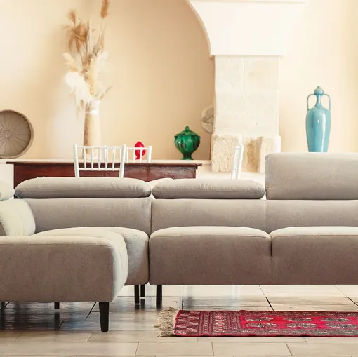 Tesla fabric corner sofa by Nicoletti Home