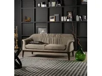 Linear leather sofa Tiffany by Tonin Casa.