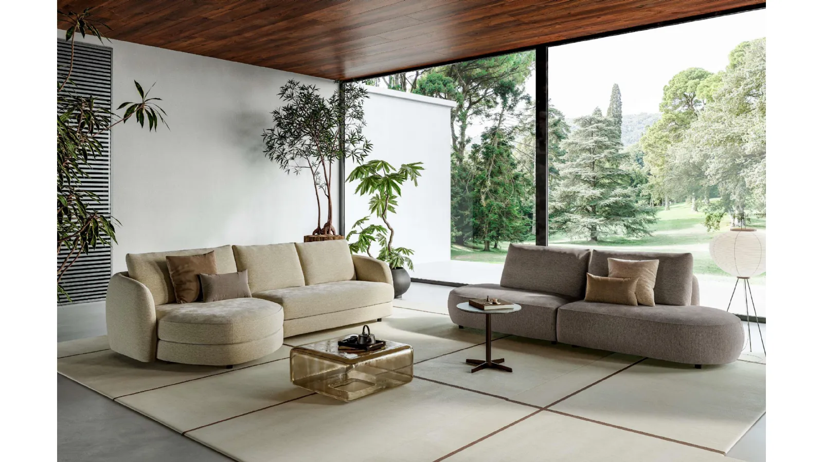 Togo living room set with peninsula and linear by Le Comfort