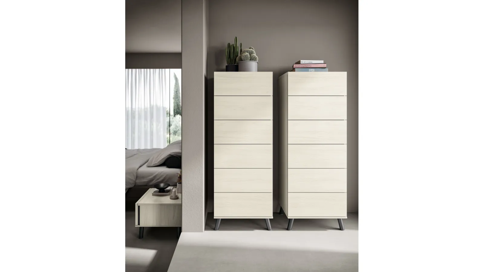 Cross chest of drawers by Spagnol Mobili.