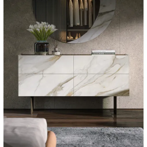 Cristalia glass printed dresser by Tonin Casa