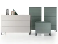 Night group Sled in matt lacquer by Spagnol Mobili.